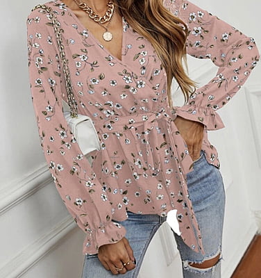 Dusty Pink Floral Blouse